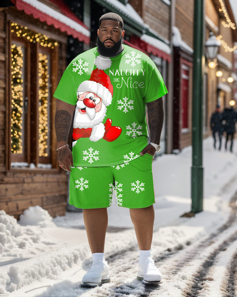 Big & Tall Graphic T-Shirt Shorts Set for big men view 1