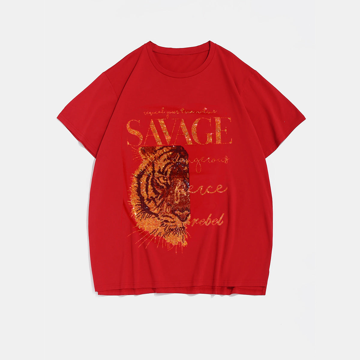 Big & Tall Red Streetwear T-Shirt for big men view 2