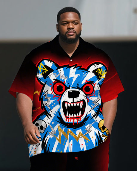 Big & Tall Gradient T-Shirt Pants Set for big men view 2