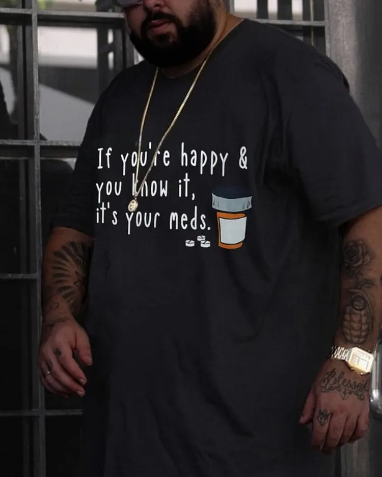 Big & Tall Graphic Streetwear T-Shirt for big men view 1
