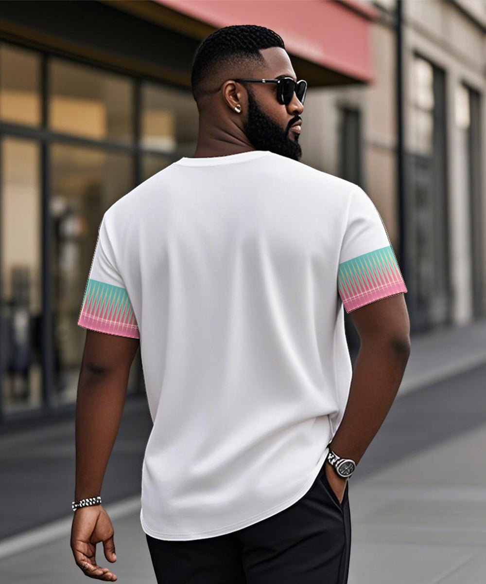 Big & Tall Red Green Gradient T-Shirt for big men view 2