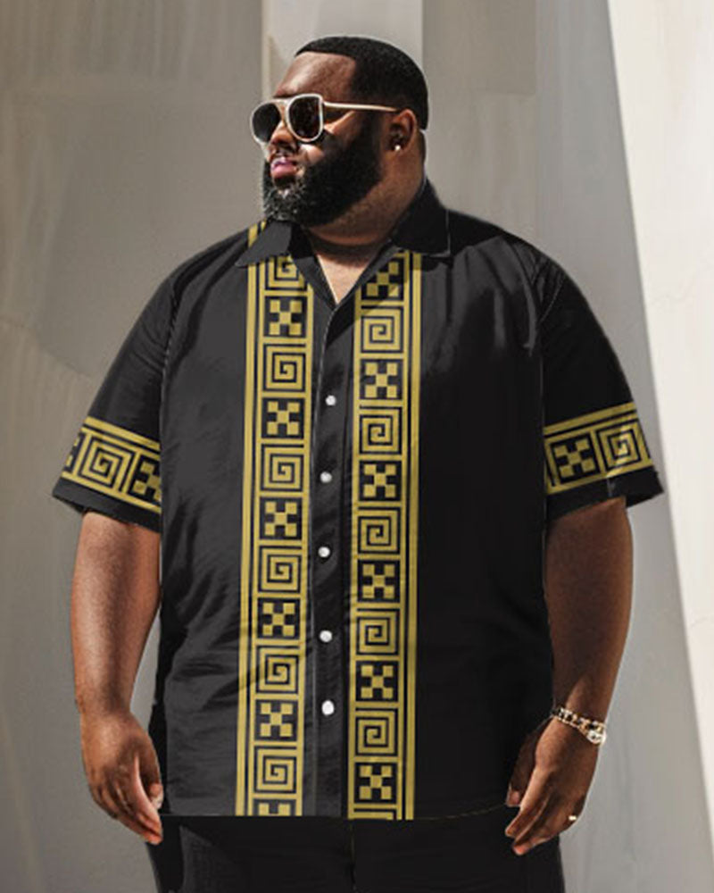 Big & Tall Geometric Graphic Business Casual Jeans for big men view 2