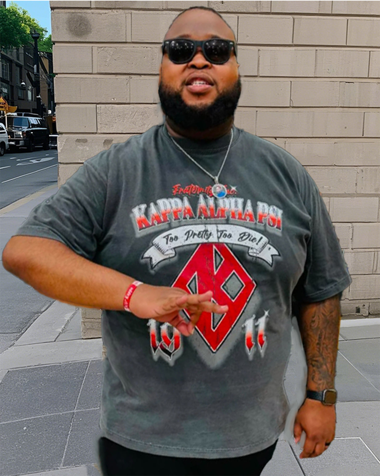 Big & Tall Graphic Streetwear T-Shirt for big men