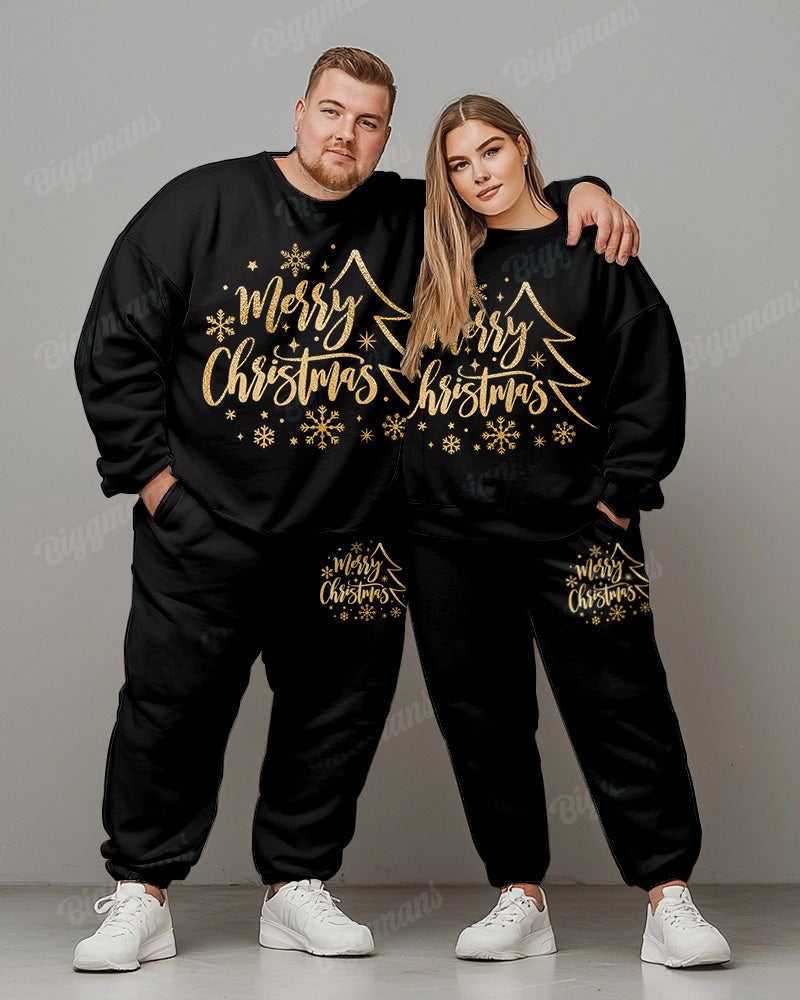 Big & Tall Black Graphic Two-piece Set for big men view 1