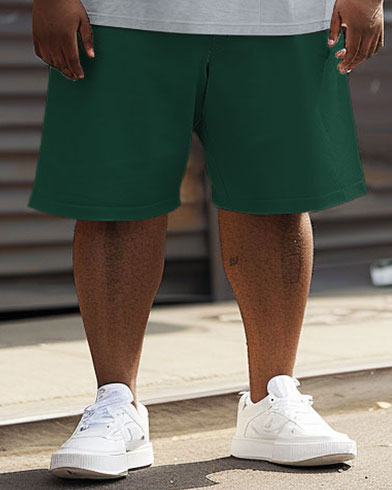 Big & Tall Colorblock Streetwear T-Shirt Shorts Set for big men view 4
