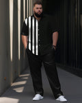 Big & Tall Striped Business Casual Jeans for big men view 1