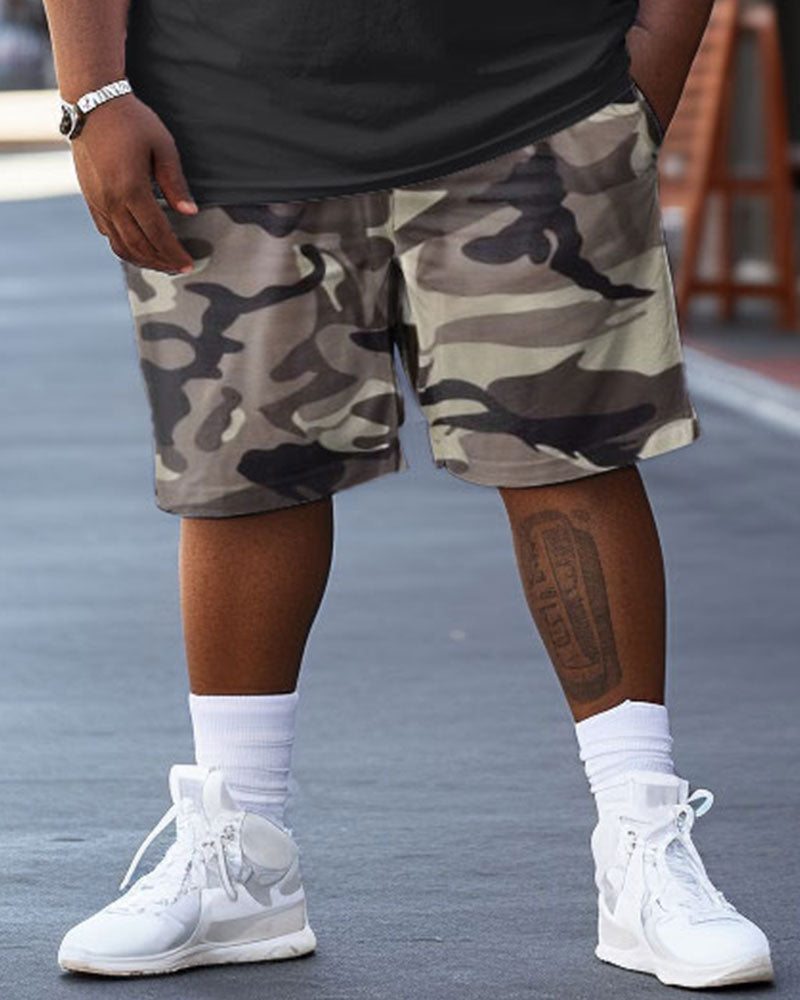 Big & Tall Graffiti Camouflage Two-piece Set for big men view 3