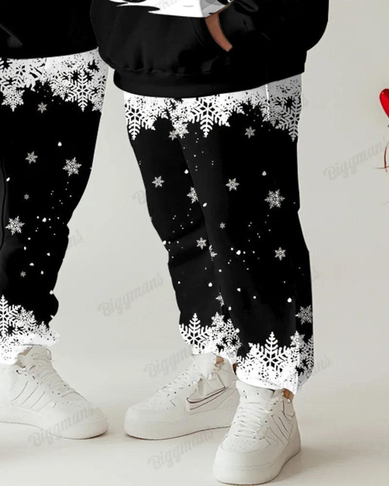 Big & Tall Graphic Hoodie Sweatpants Set for big men view 5