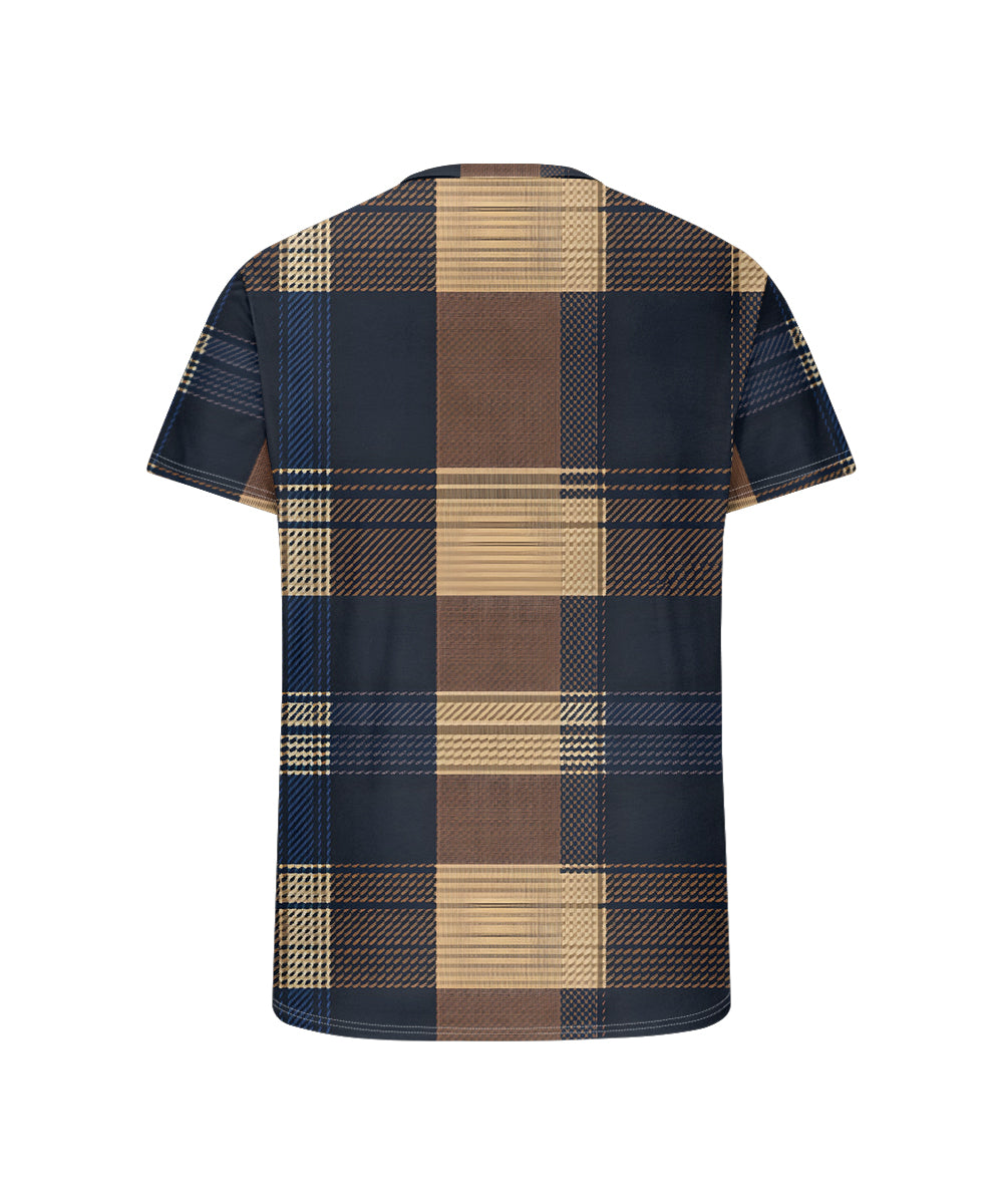 Big & Tall Blue Plaid Graphic T-Shirt for big men view 5