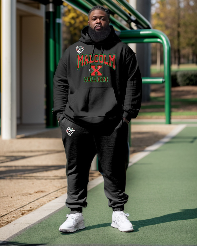 Big & Tall Graphic Hoodie Sweatpants Set for big men view 1