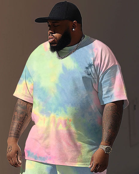 Big & Tall Hawaiian Graphic Two-piece Set for big men view 2