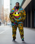 Big & Tall Graphic Graffiti Hoodie Sweatpants Set for big men view 1