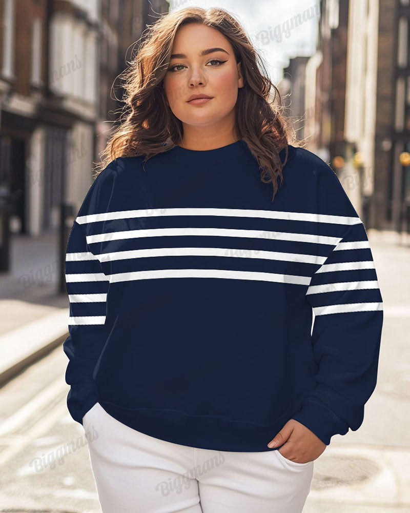 Big & Tall Colorblock Striped Graphic Men's Clothing for big men