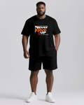 Big & Tall Graphic Streetwear Two-piece Set for big men view 1