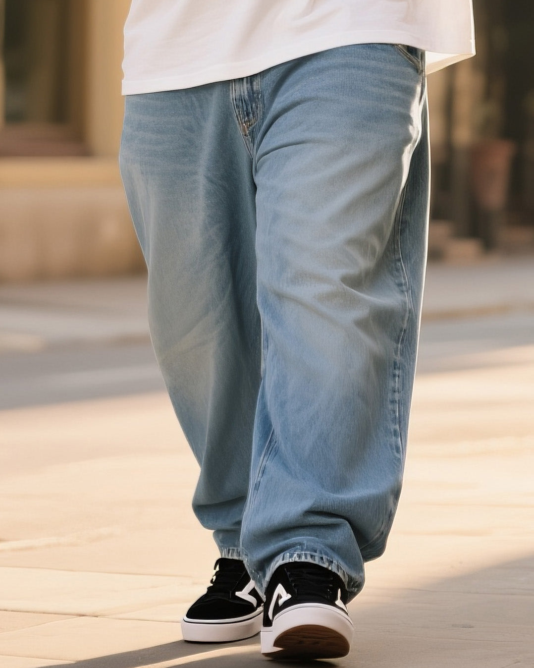 Big & Tall Denim T-Shirt Pants Set for big men view 3