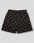 Big & Tall Black Geometric Graphic Athletic Shorts for big men