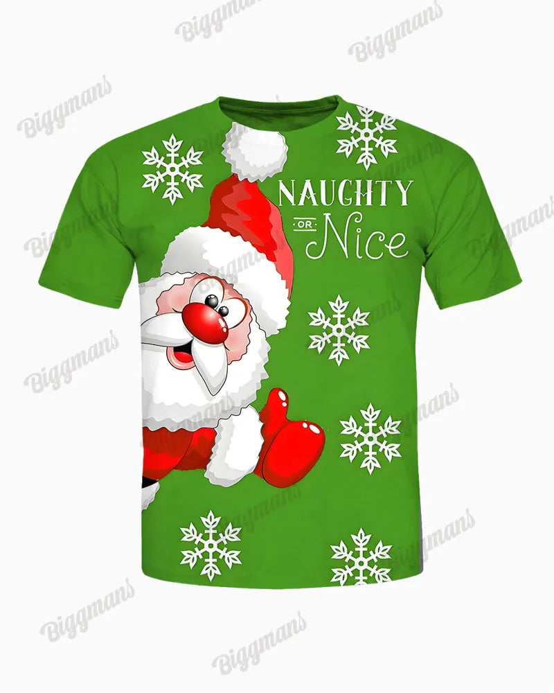 Big & Tall Graphic T-Shirt Shorts Set for big men view 2