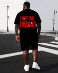 Big & Tall Graphic T-Shirt Shorts Set for big men view 1