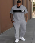 Big & Tall Graphic T-Shirt Pants Set for big men view 1