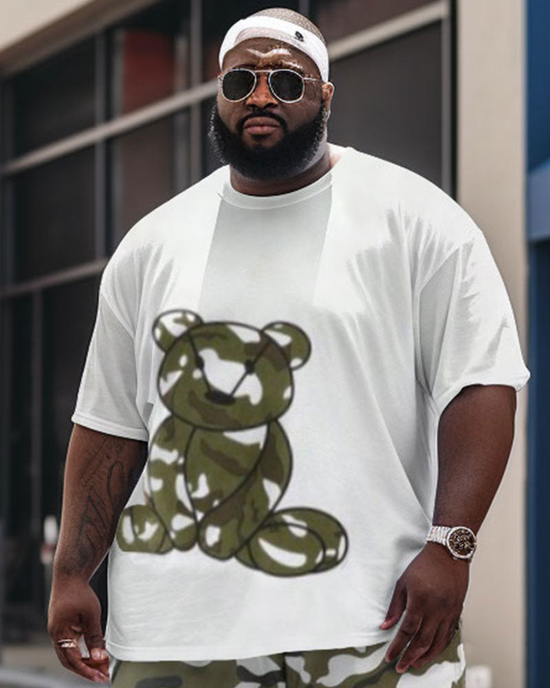 Big & Tall Graffiti Camouflage Two-piece Set for big men view 2