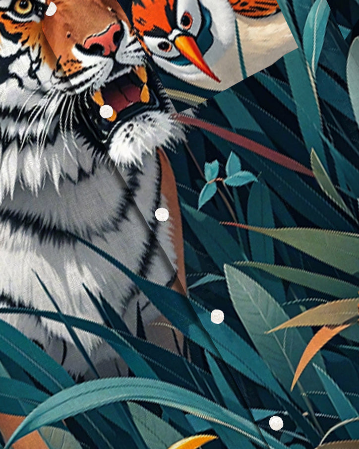 Big & Tall Hawaiian Graphic Short Sleeve Shirt for big men view 6