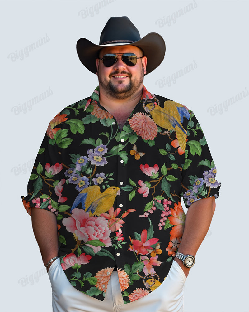 Big & Tall Streetwear Long Sleeve Shirt for big men view 1