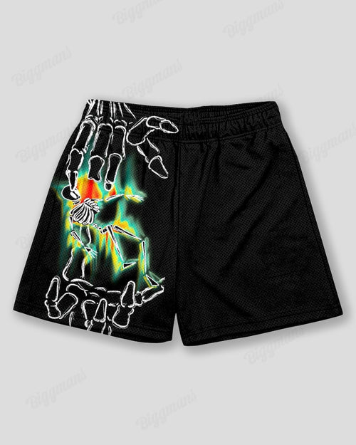 Big & Tall Green Graphic Graffiti Athletic Shorts for big men