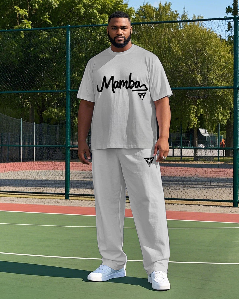 Big & Tall Graphic T-Shirt Pants Set for big men view 1