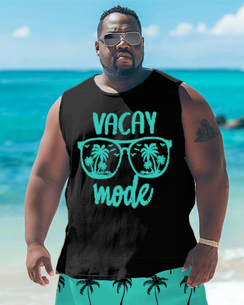 Big & Tall Hawaiian Two-piece Set for big men view 2