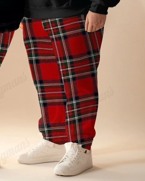 Big & Tall Graphic Hoodie Sweatpants Set for big men view 4