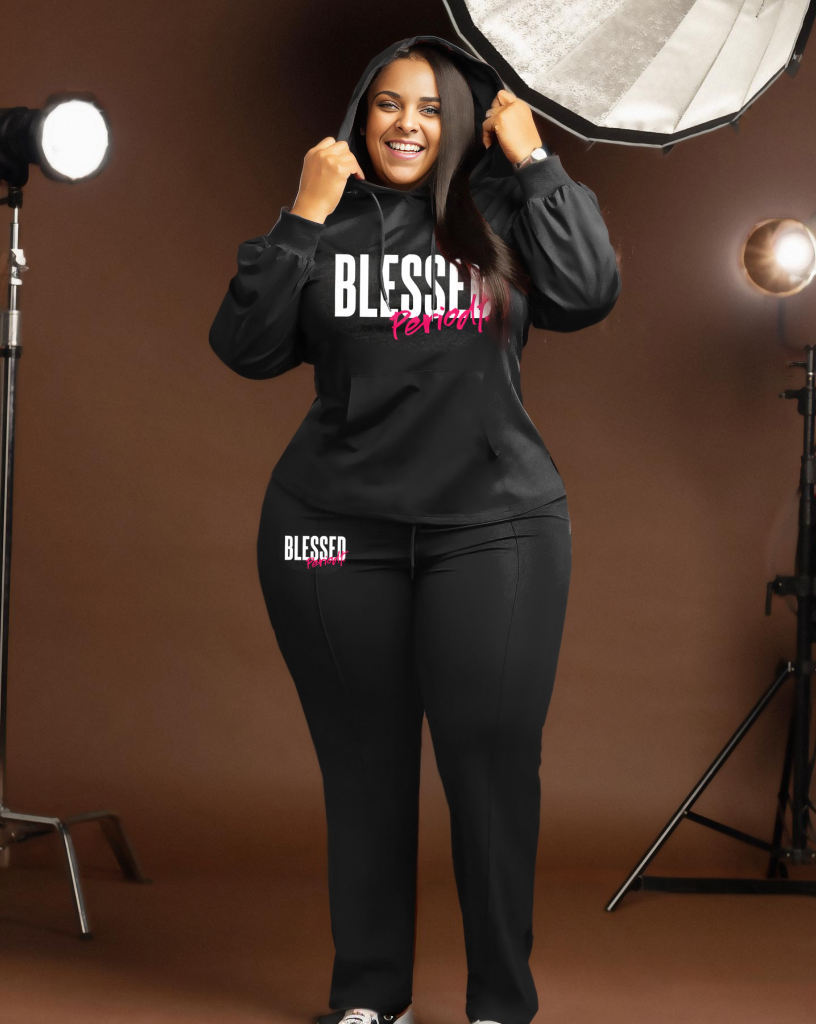 Big & Tall Graphic Hoodie Sweatpants Set for big men view 1