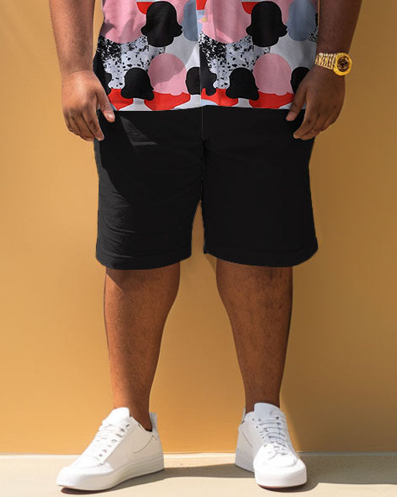 Big & Tall Geometric Graphic Jeans for big men view 4