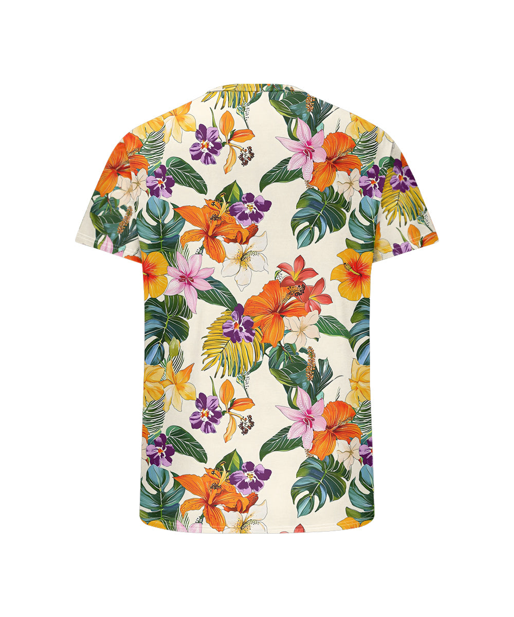 Big & Tall Orange Hawaiian Graphic T-Shirt for big men view 5