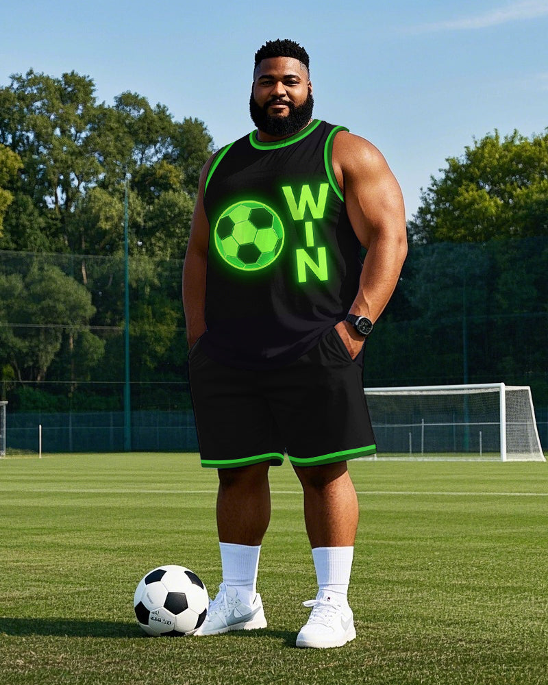 Big & Tall Graphic Athletic Two-piece Set for big men view 1