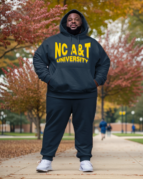 Big & Tall Graphic Hoodie Sweatpants Set for big men view 1
