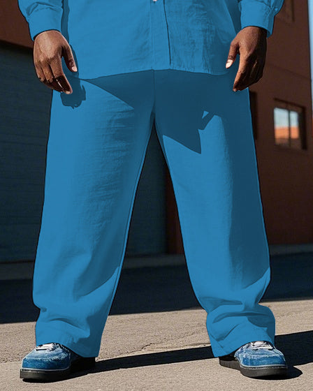Big & Tall Western T-Shirt Pants Set for big men view 3