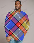 Big & Tall Plaid Long Sleeve Shirt for big men view 1