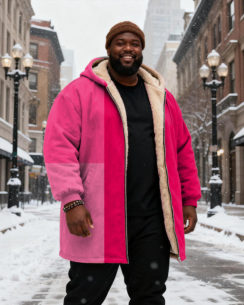 Big & Tall Pink Gradient Hoodie for big men view 2