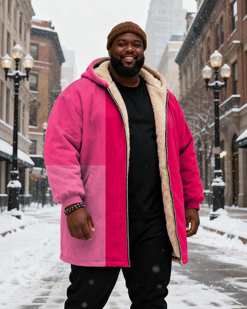 Big & Tall Pink Gradient Hoodie for big men view 2