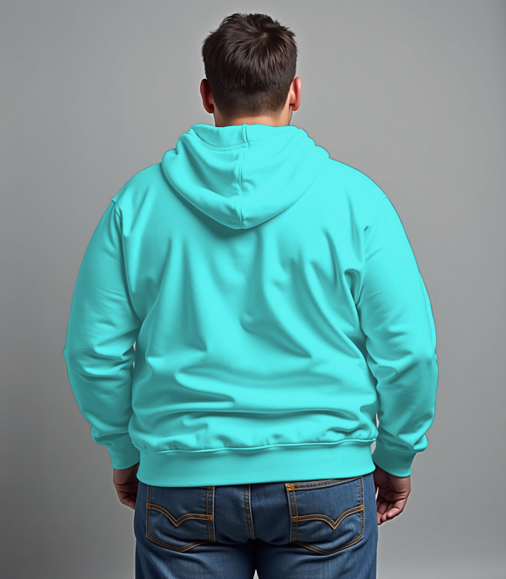 Big & Tall Blue Pink Streetwear Hoodie Sweatpants Set for big men view 5