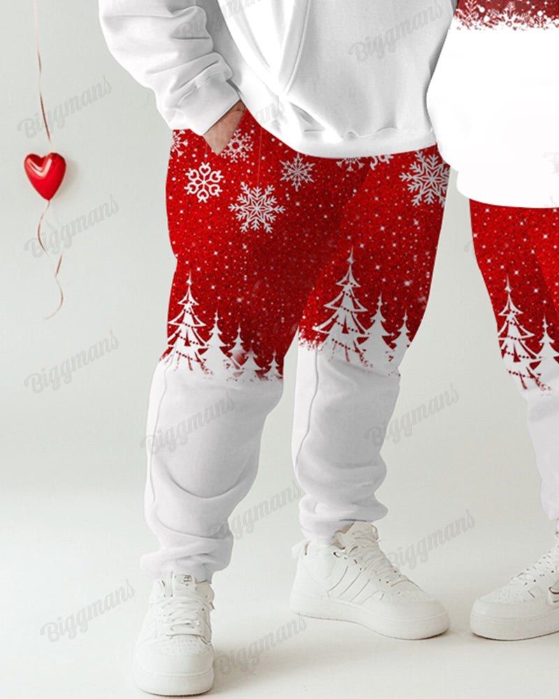 Big & Tall Graphic Hoodie Sweatpants Set for big men view 3
