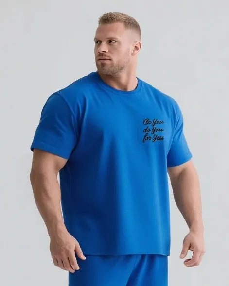 Big & Tall Graphic Streetwear Two-piece Set for big men view 14