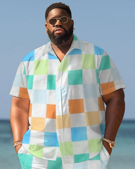 Big & Tall Hawaiian Graphic Jeans for big men view 3