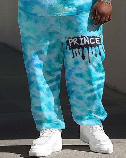 Big & Tall Graphic Streetwear Two-piece Set for big men view 3