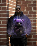 Big & Tall Graphic Floral Hoodie for big men