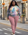 Big & Tall Floral Hoodie Sweatpants Set for big men view 1
