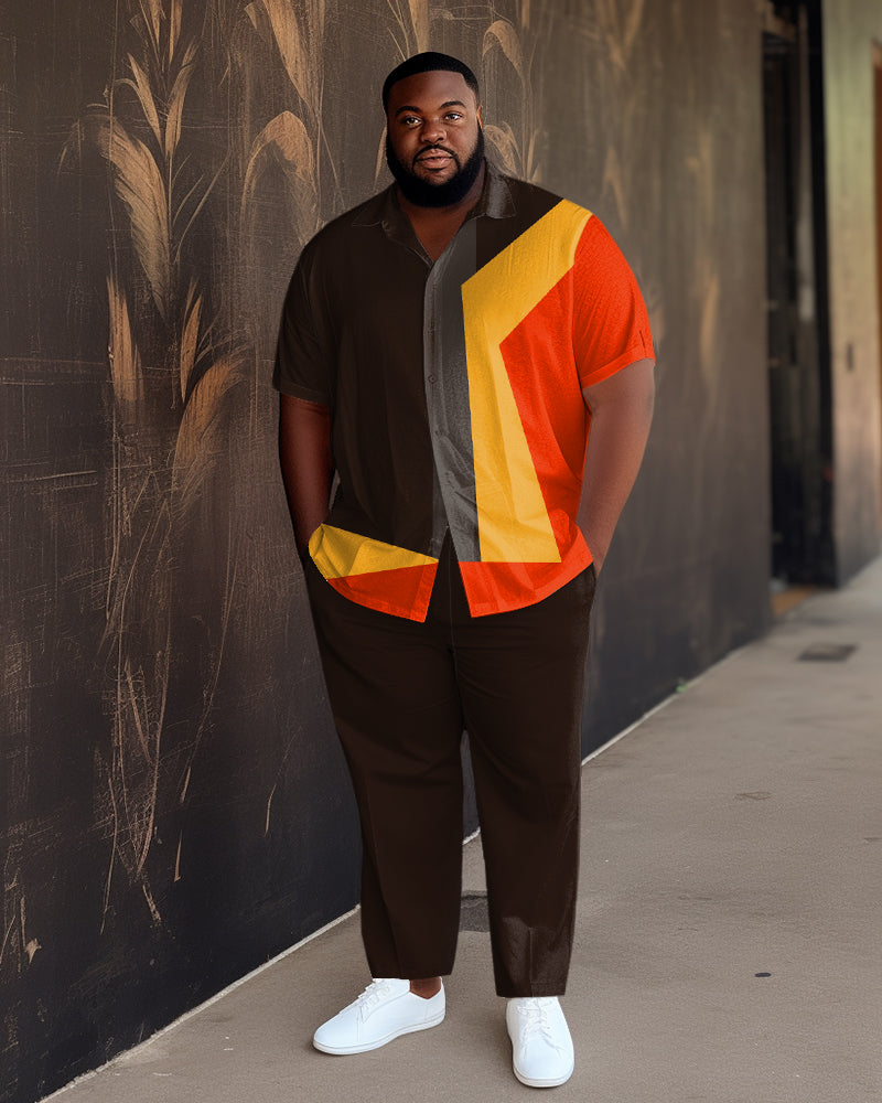 Big & Tall Gradient Shirt Pants Set for big men view 1
