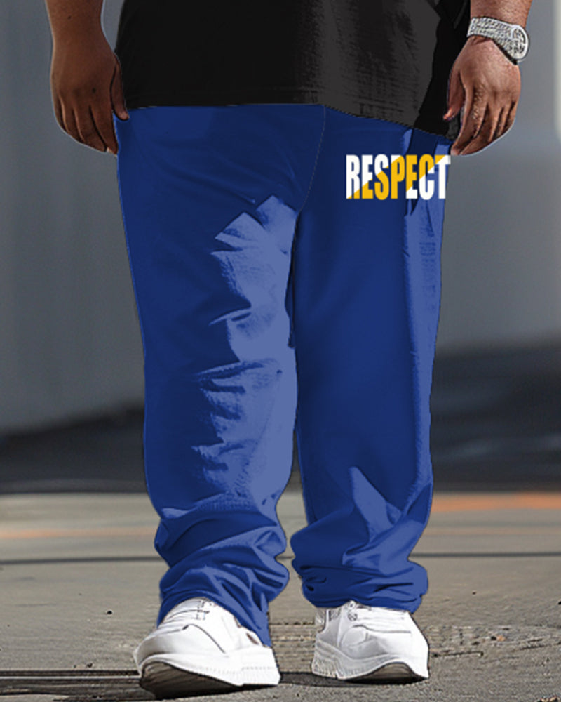 Big & Tall Graphic T-Shirt Pants Set for big men view 3