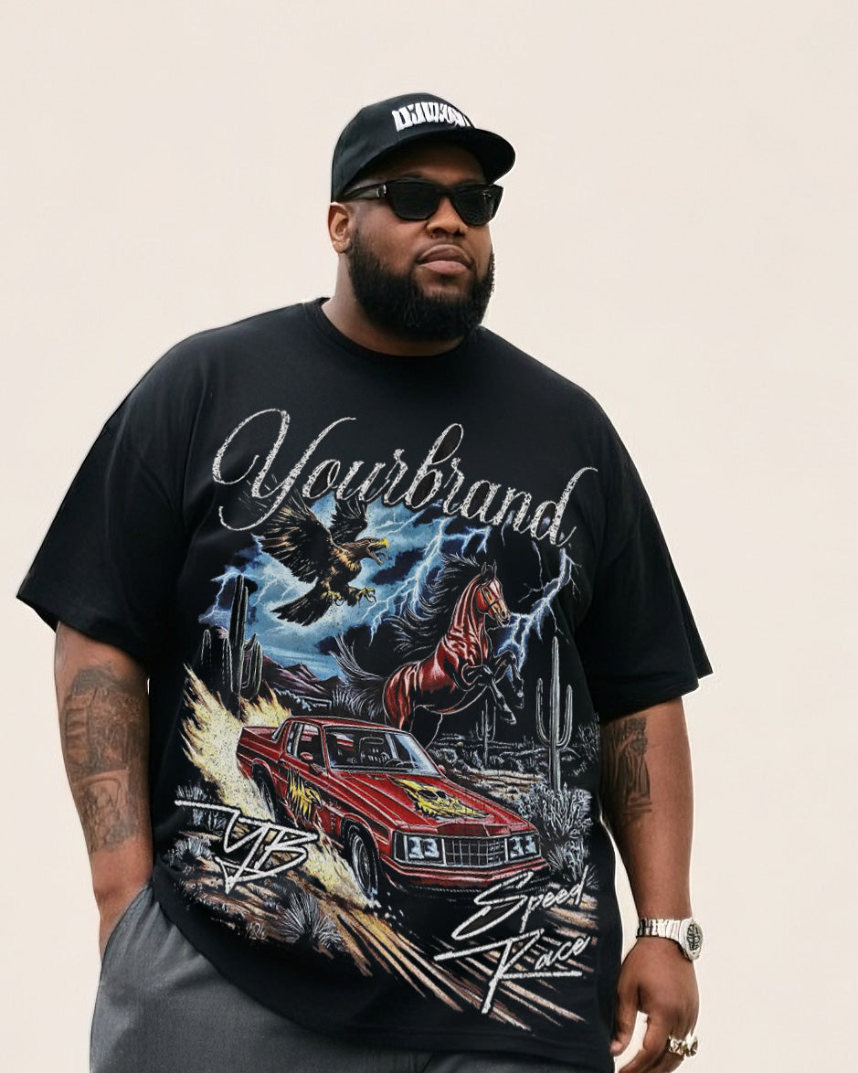Big & Tall Streetwear T-Shirt Pants Set for big men view 1
