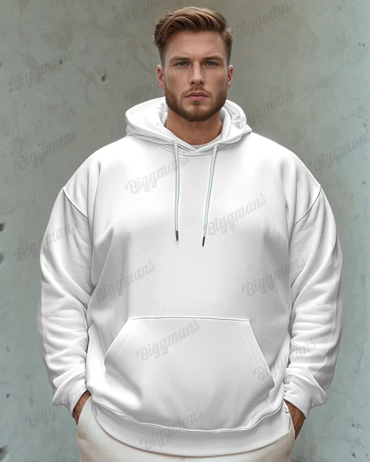 Big & Tall Solid Color Hoodie for big men view 4